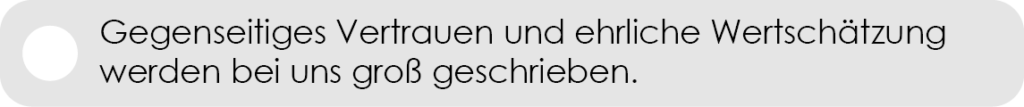 gegenseitiges vertrauen